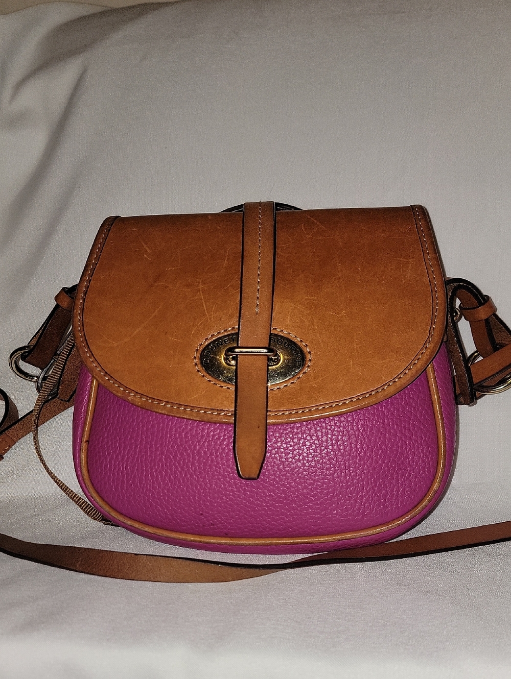 RARE Dooney & Bourke Verona Cristina Crossbody Bag in Magenta Pink